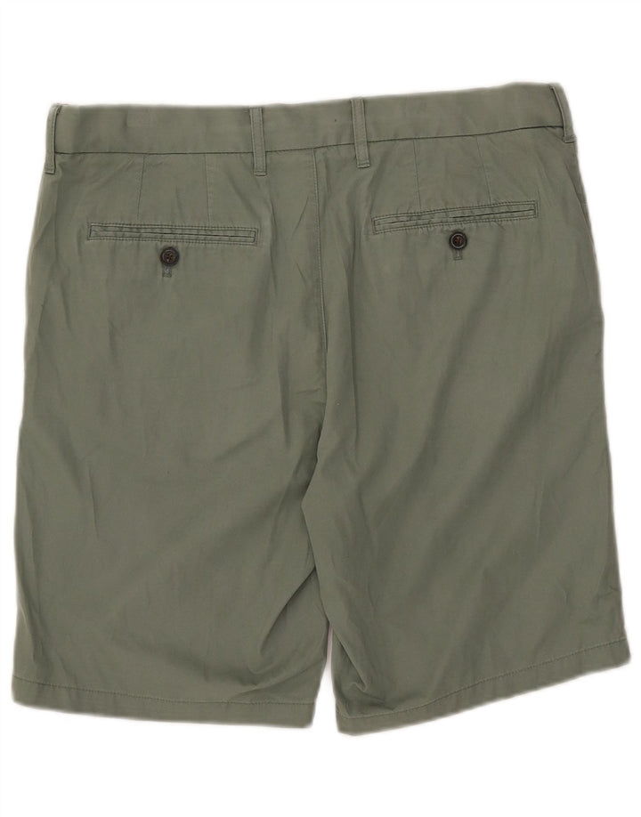 Shorts chino masculino Marks & Spencer W34 grande algodão verde