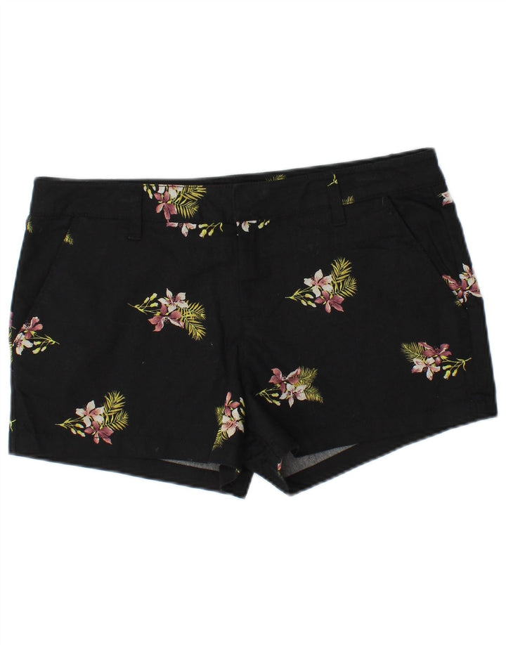 Shorts Chino Feminino VOLCOM W29 Algodão Floral Preto Médio
