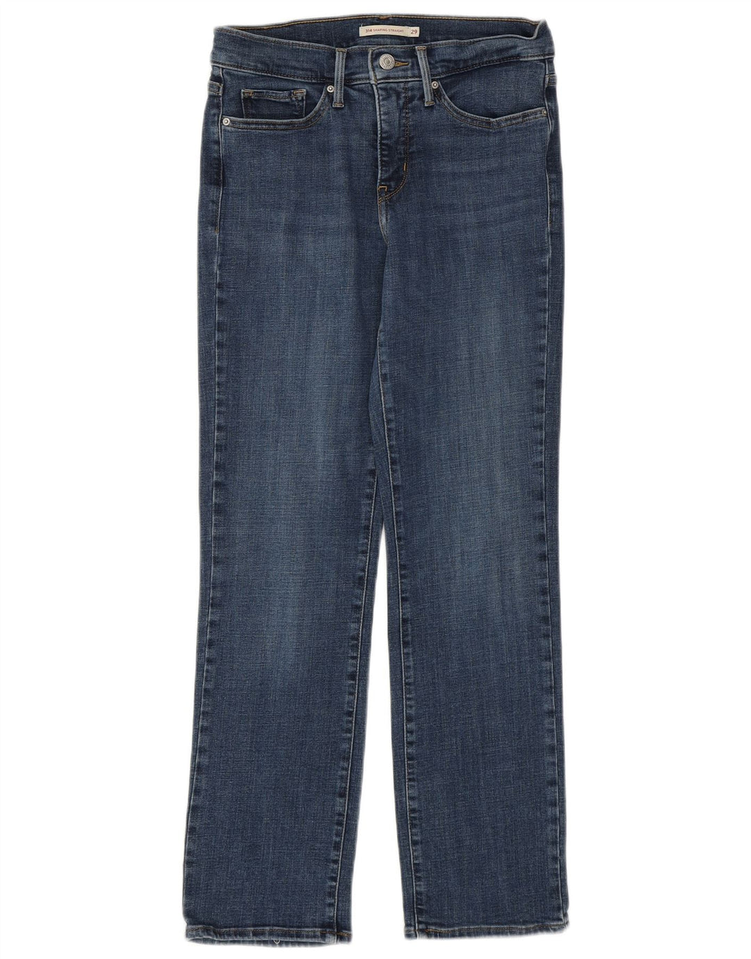 Calça jeans feminina Levi's 314 Shaping Straight W29 L27 azul algodão