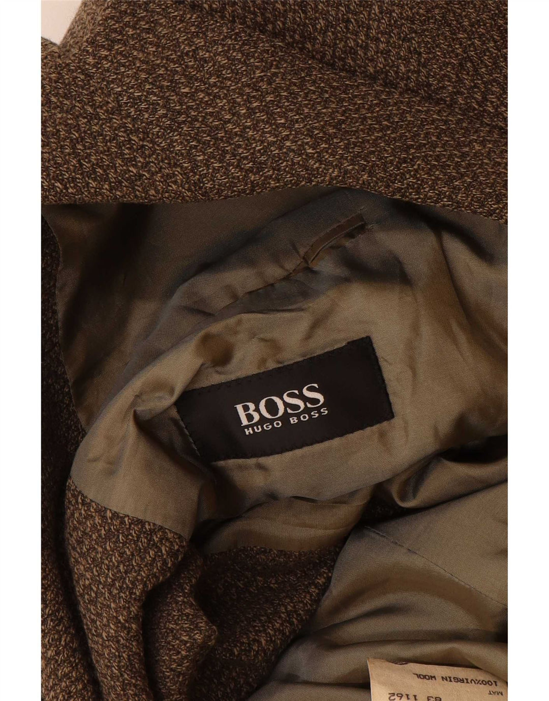 Jaqueta Blazer Masculina Hugo Boss com 3 Botões EU 52 XL Lã Virgem Marrom