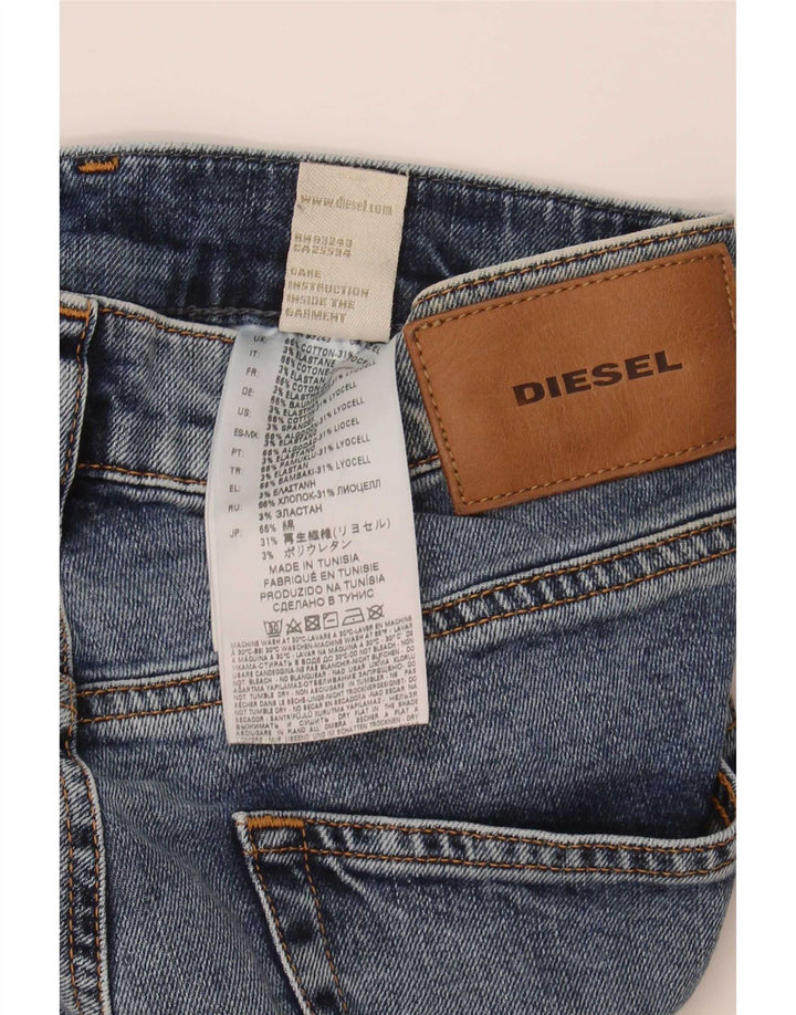 Diesel Feminino Angels Straight Jeans W26 L26 Azul Algodão