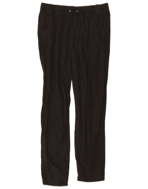 Calça feminina reta casual Marks & Spencer Reino Unido 14 médio W30 L28 preta
