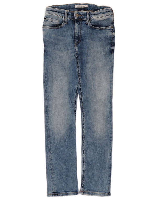 Calvin Klein Jeans Slim Meninas 11-12 Anos W25 L26 Azul Algodão
