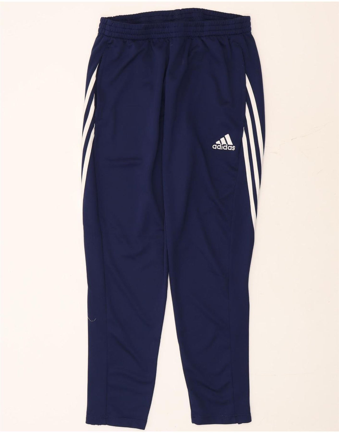 Calça de treino masculina Adidas Climalite grande poliéster azul marinho