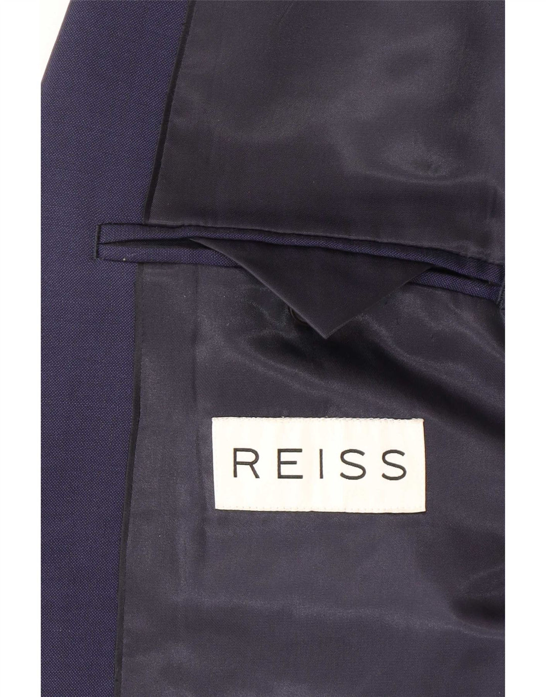 Jaqueta Blazer Masculina Reiss com 1 Botão Reino Unido 38 Lã Azul Marinho Médio