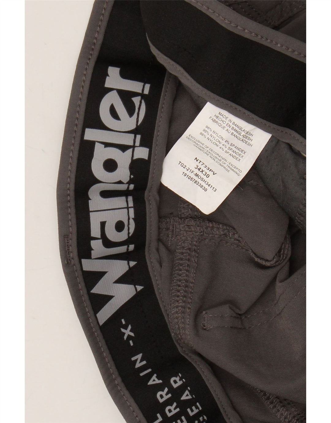 WRANGLER Womens Straight Casual Trousers W34 L30 Grey Nylon Vintage Wrangler and Second-Hand Wrangler from Messina Hembry 