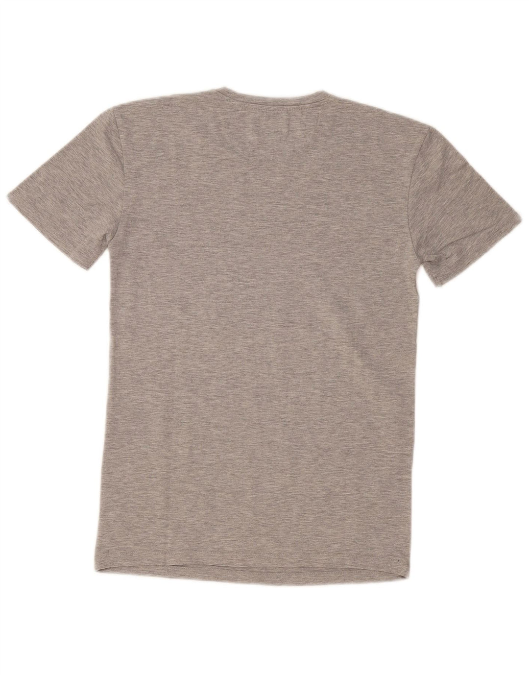 Camiseta masculina Zara Super Slim Fit top pequeno cinza manchado