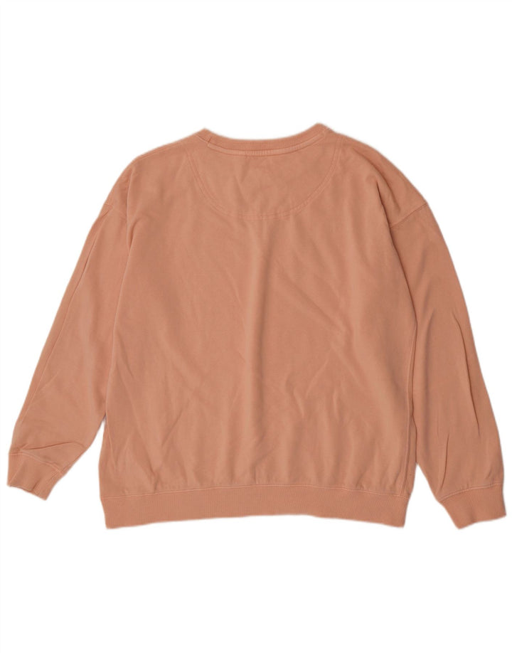 Suéter feminino Fat Face Jumper UK 14 grande algodão rosa
