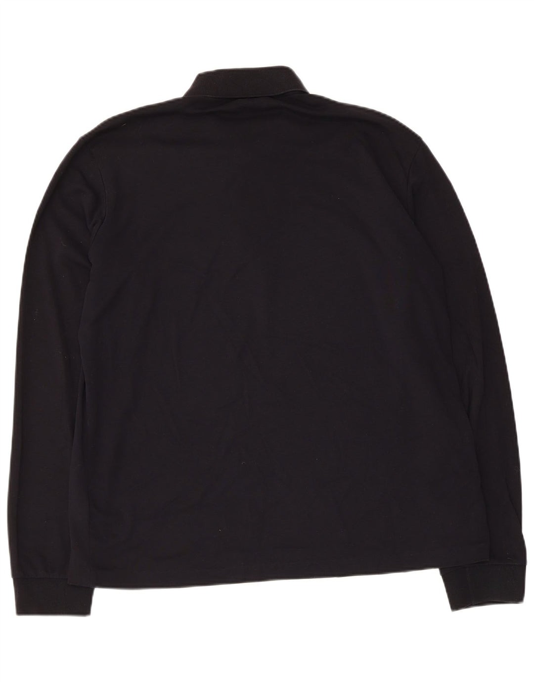 Camisa polo masculina de manga comprida Hugo Boss de algodão preto médio