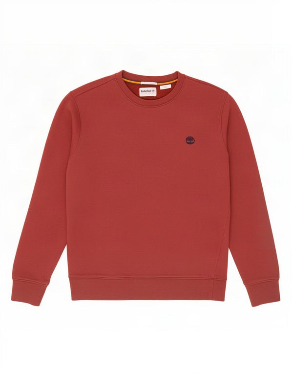 Timberland Mens Regular Fit Moletom Jumper Pequeno Algodão Vermelho