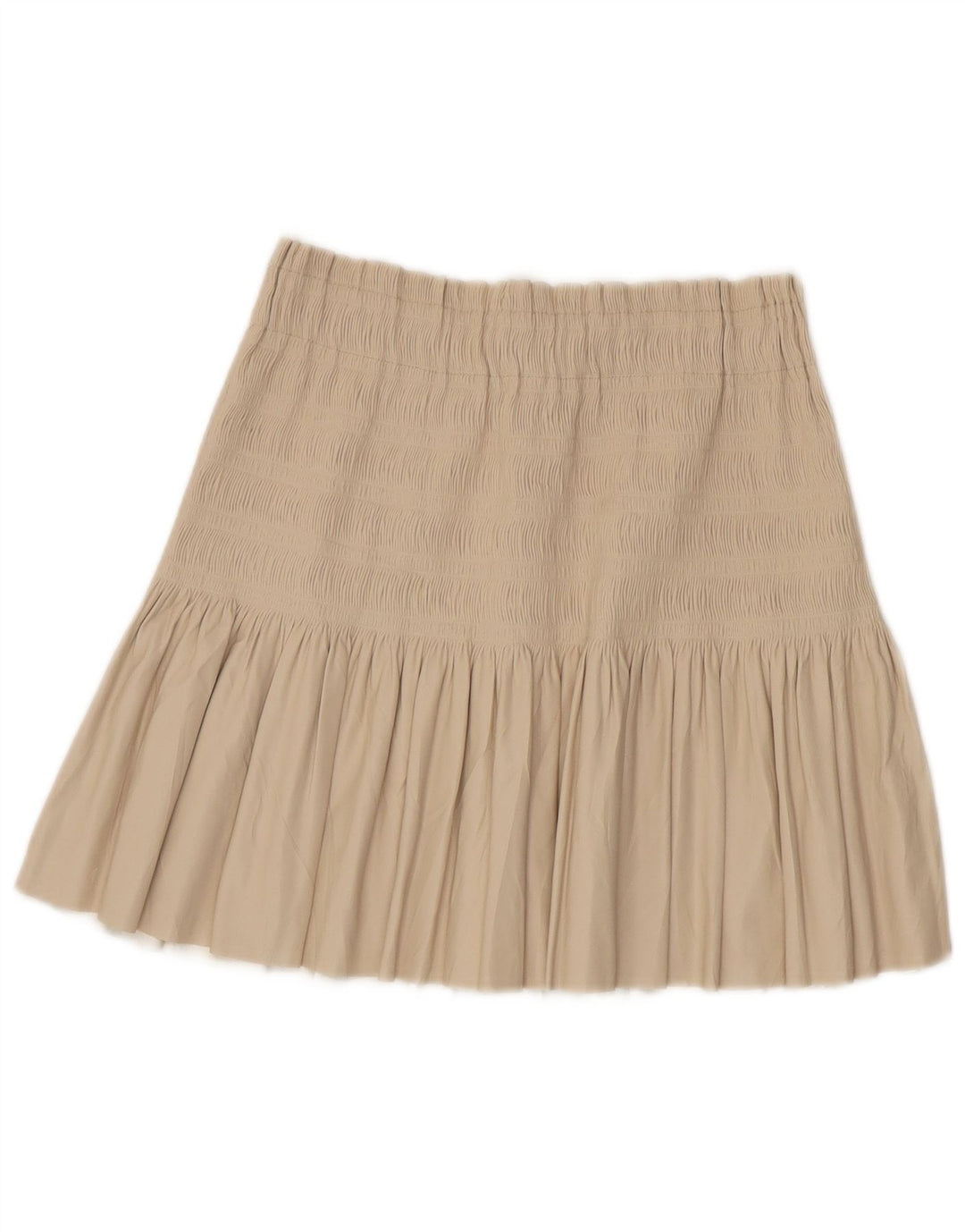 Saia feminina Zara A-Line grande W34 poliéster bege