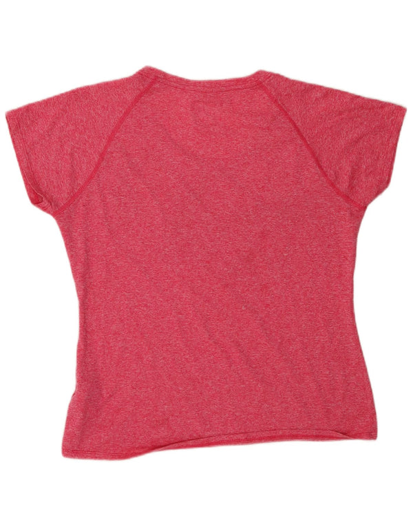 Camiseta feminina The North Face UK 16 grande poliéster manchado rosa