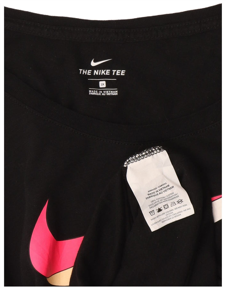 Camiseta gráfica feminina Nike Top UK 20 2XL algodão azul marinho