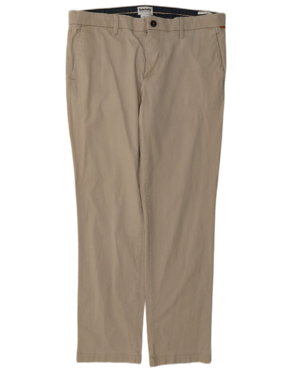 Calça Chino Masculina Slim Timberland W36 L32 Algodão Bege