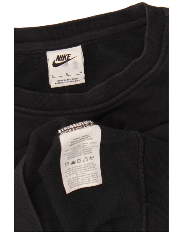 Moletom feminino Nike Jumper UK 16 grande algodão preto
