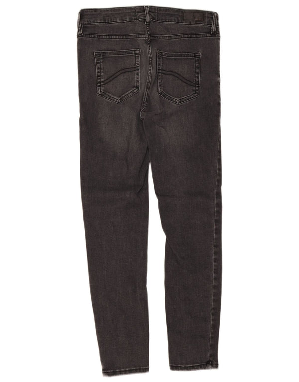 Fat Face Womens Crop Super Skinny Jeans Reino Unido 10 Pequeno W28 L25 Algodão Cinza