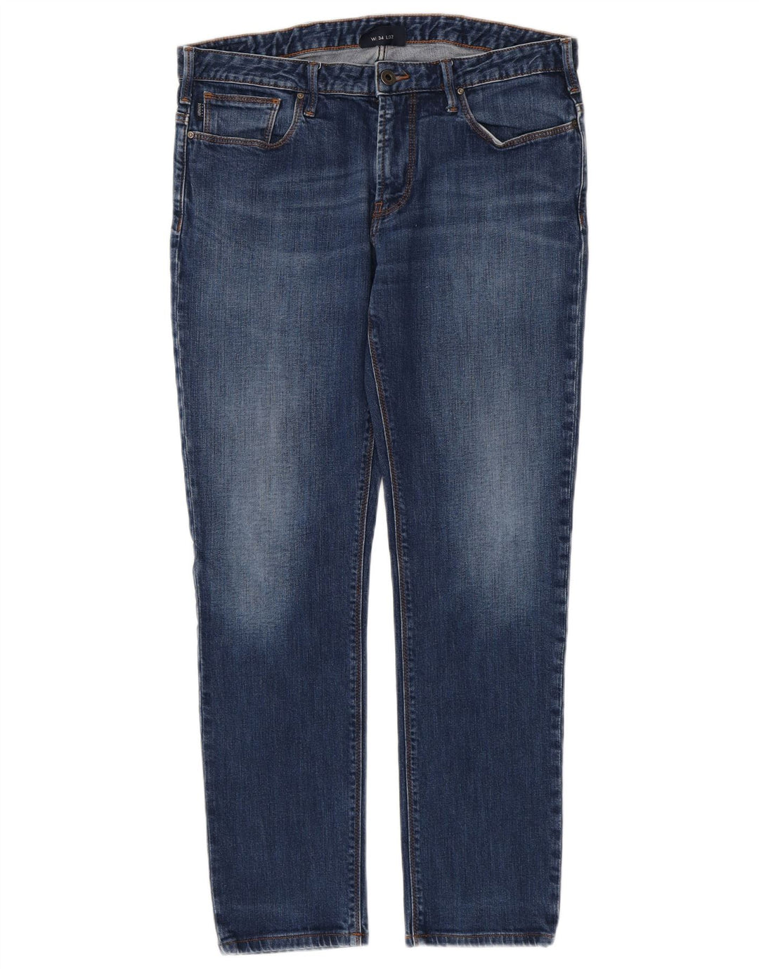 ARMANI Calça jeans feminina slim W34 L29 algodão azul
