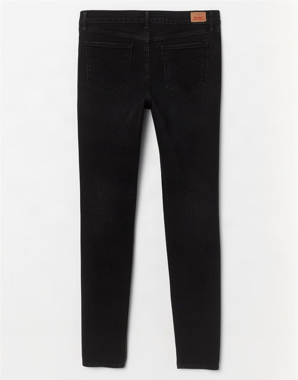 Jeans skinny feminino Levi's W32 L32 algodão preto