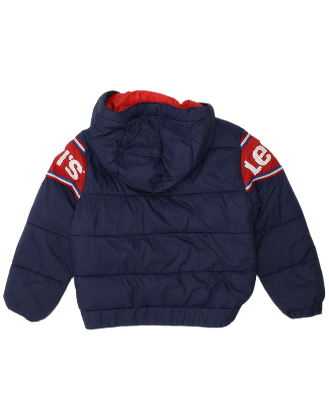 Jaqueta acolchoada com capuz gráfico LEVI'S Boys 3-4 anos azul marinho Colourblock