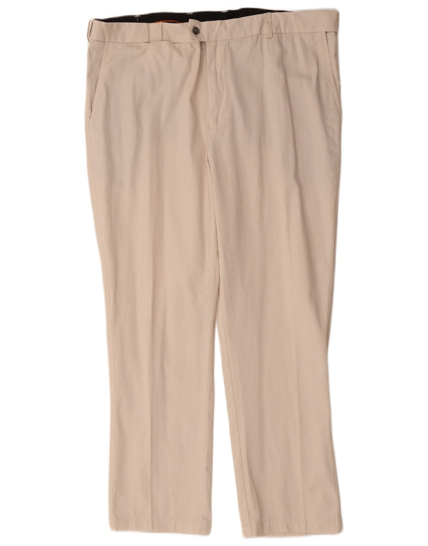 Farah Mens Classic Fit Calça Chino Reta W40 L29 Algodão Bege