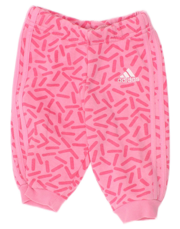 Calça de treino Adidas Baby Girls Joggers 3-6 meses rosa geométrica