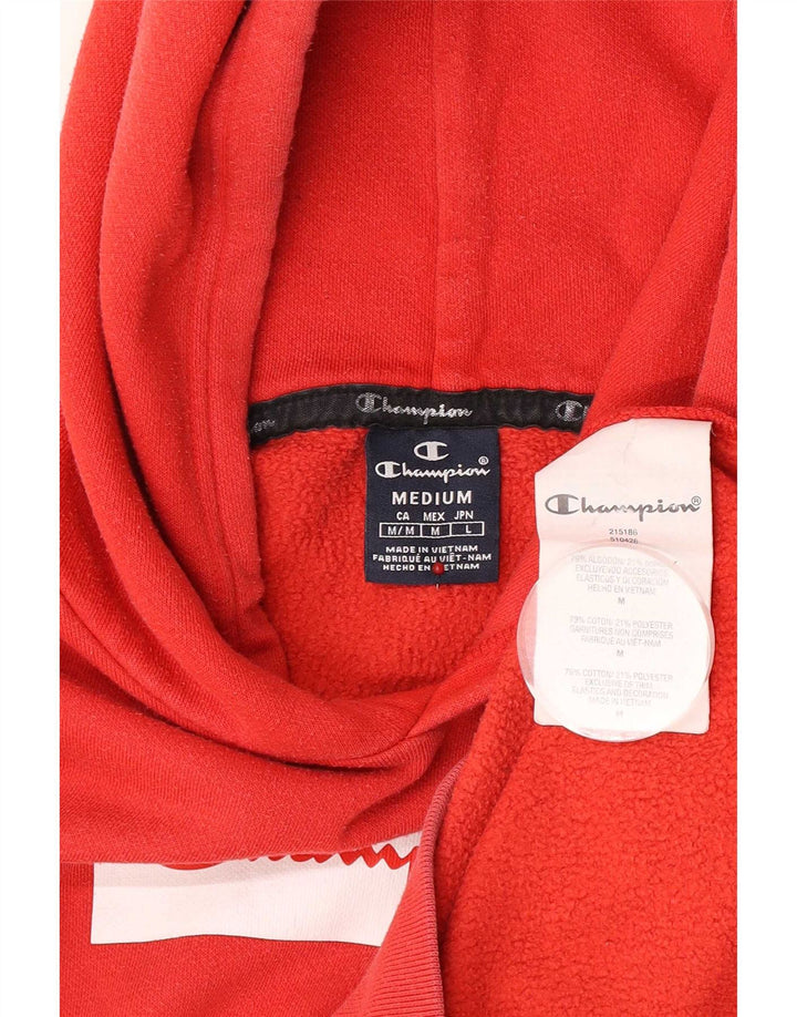 Jumper com capuz gráfico masculino Champion médio algodão vermelho