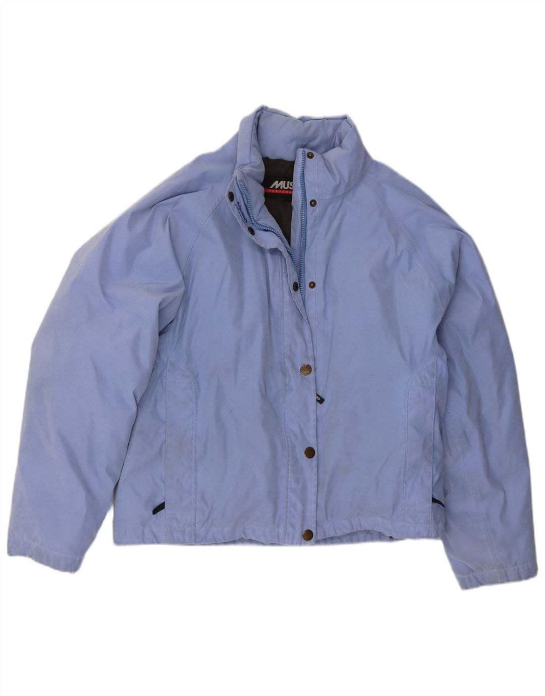 Jaqueta acolchoada feminina Musto UK 14 grande poliéster azul