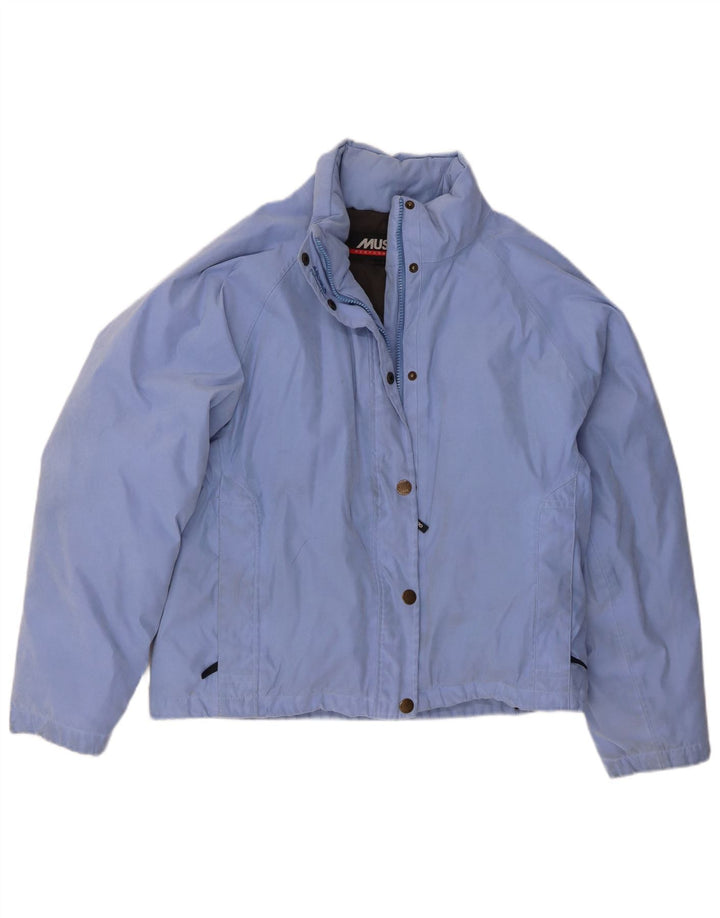 Jaqueta acolchoada feminina Musto UK 14 grande poliéster azul