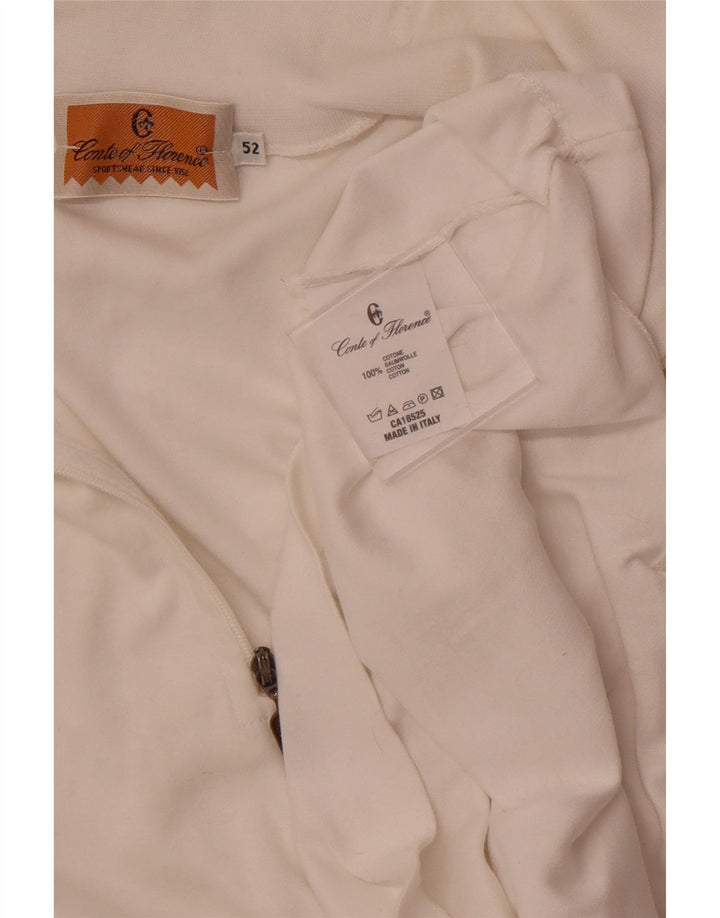 CONTE OF FLORENCE Pulôver feminino com zíper e gola alta IT 52 2XL branco