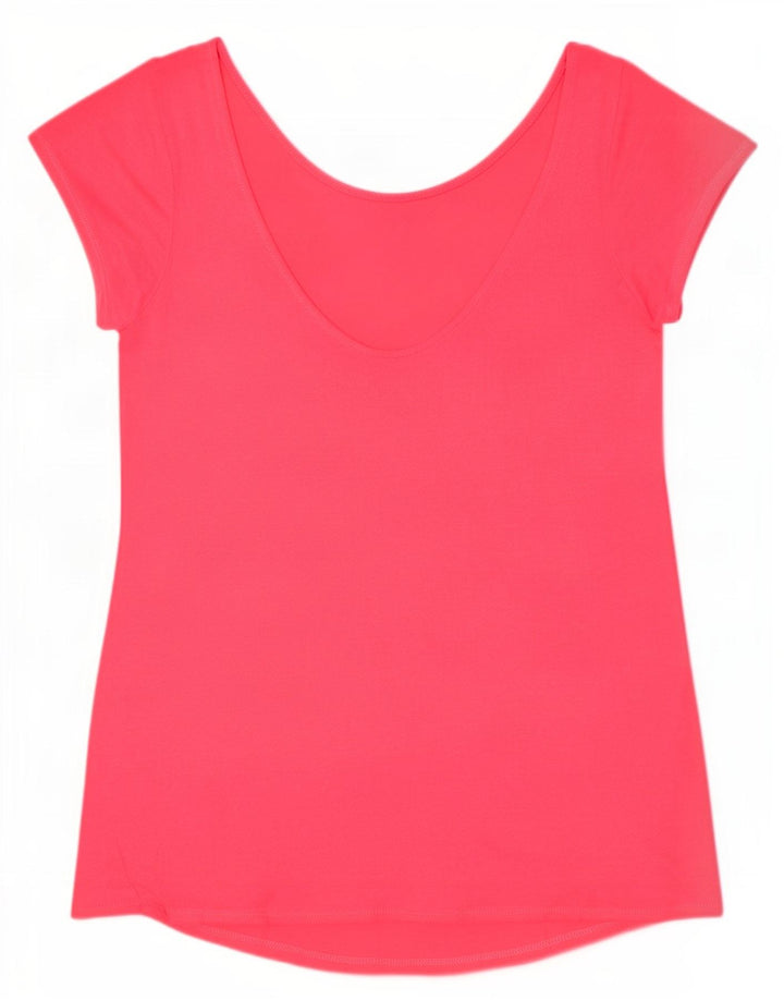 Top túnica feminino Zara Reino Unido 14 grande rosa