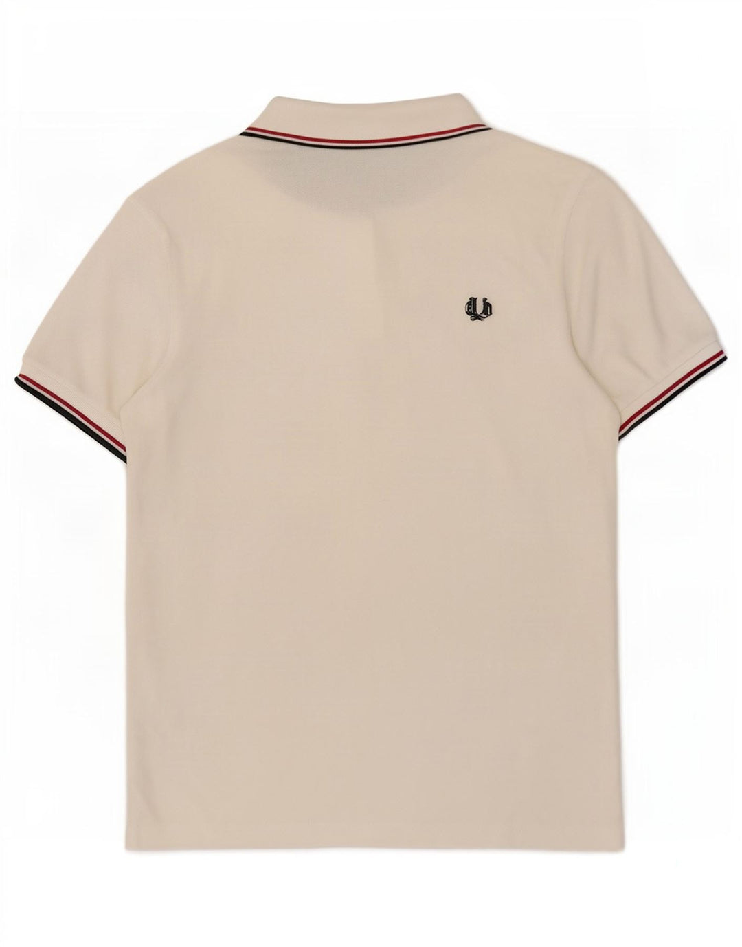 Camisa polo masculina Fred Perry de algodão branco médio