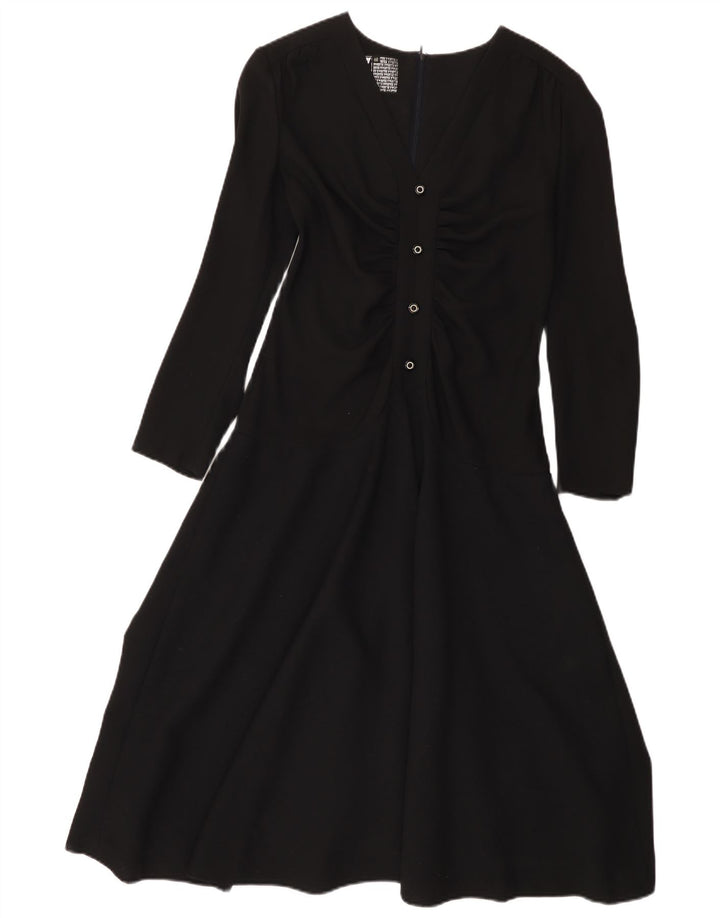 Vestido feminino Yvette manga comprida evasê UE 40 médio preto acetato