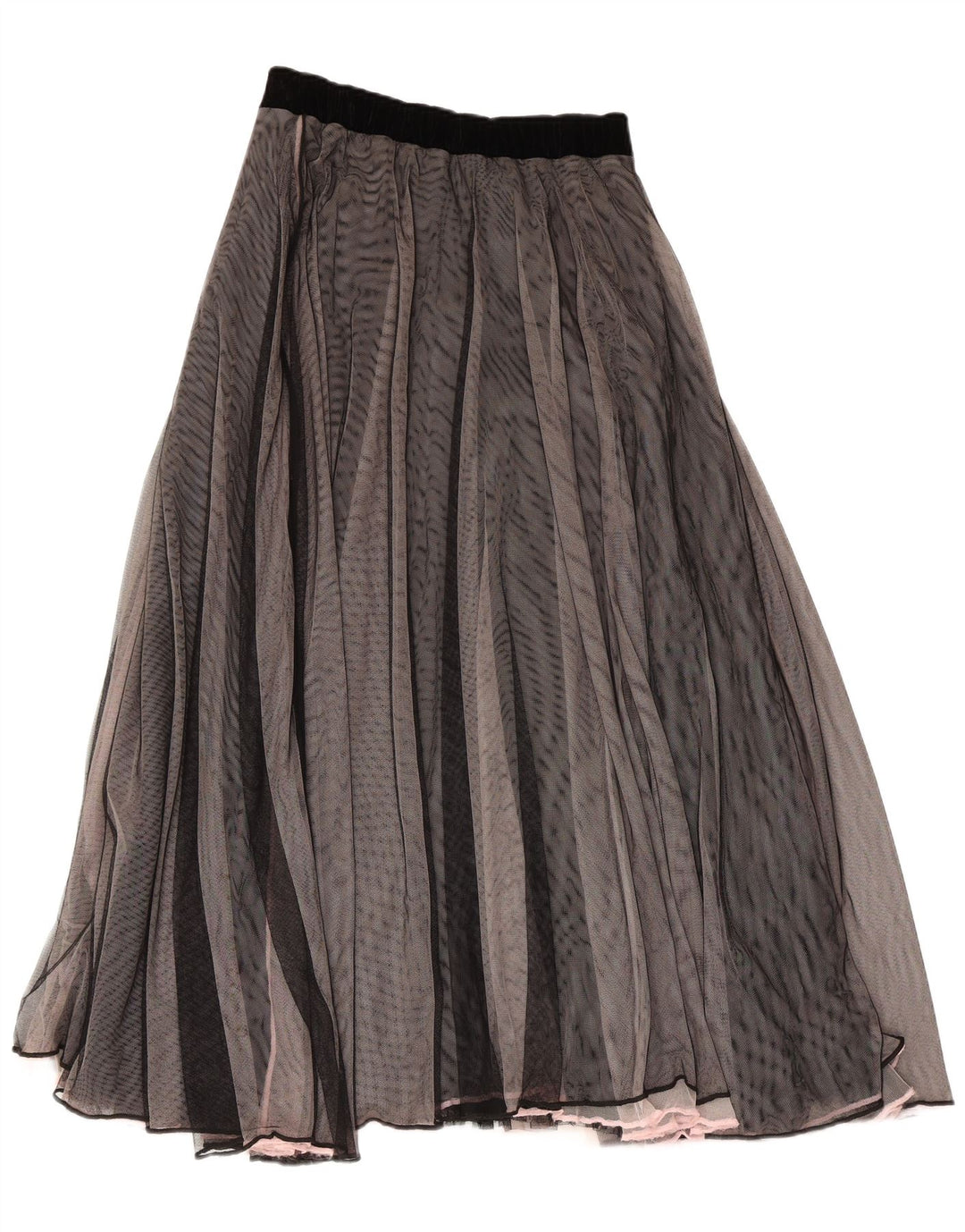 Saia larga feminina GABI LAUTON EU 40 médio W28 poliéster preto