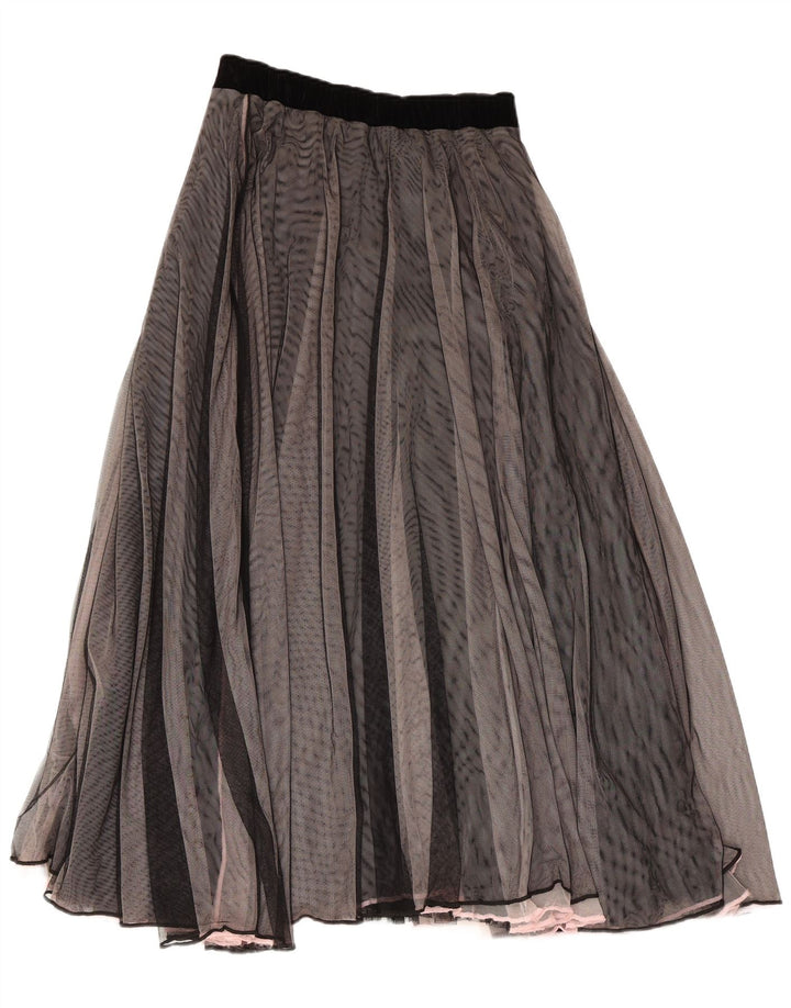 Saia larga feminina GABI LAUTON EU 40 médio W28 poliéster preto