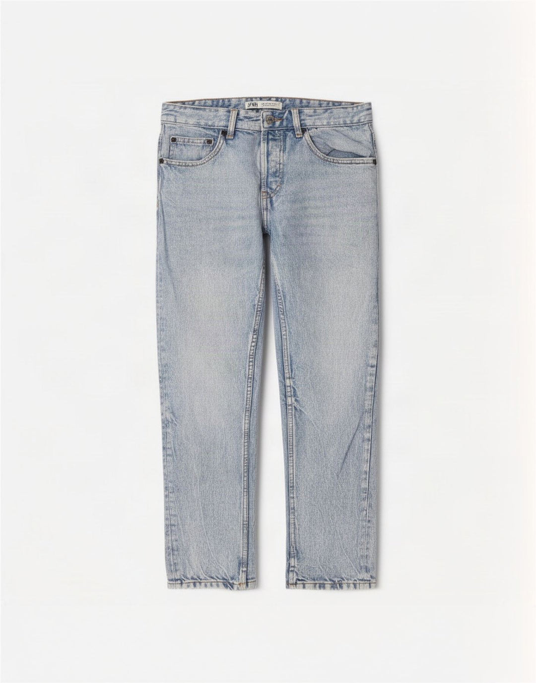 Zara Calça Jeans Masculina Cropped EU 30 Pequeno W30 L26 Azul Algodão