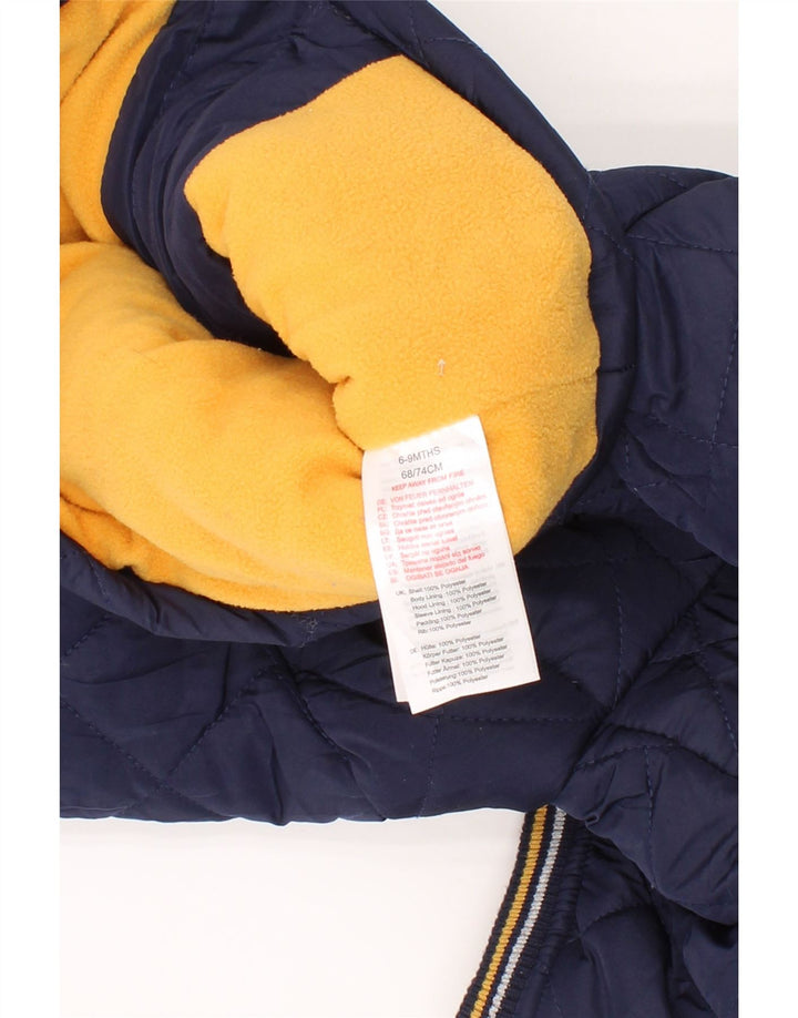 HARMONT & BLAINE Baby Boys Hooded Quilted Jacket 6-9 Months Navy Blue Vintage Harmont & Blaine and Second-Hand Harmont & Blaine from Messina Hembry 