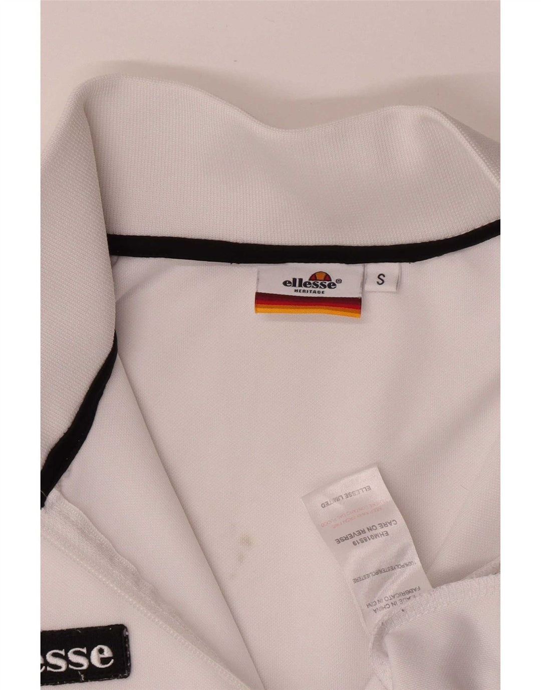 Ellesse Mens Treino Top Jacket Pequeno Poliéster Branco Esportes