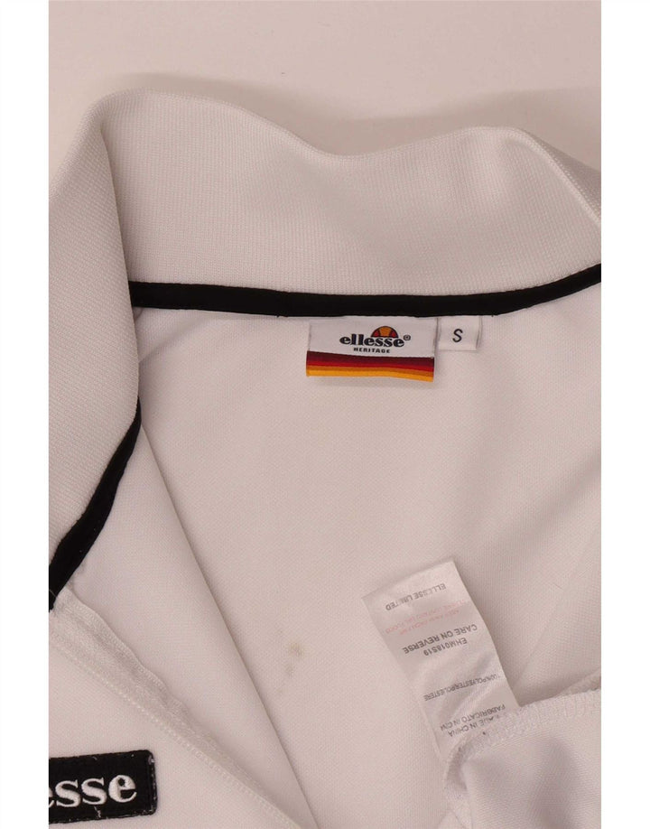 Ellesse Mens Treino Top Jacket Pequeno Poliéster Branco Esportes