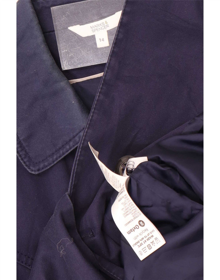 Casaco curto feminino Marks & Spencer Reino Unido 14 médio azul marinho