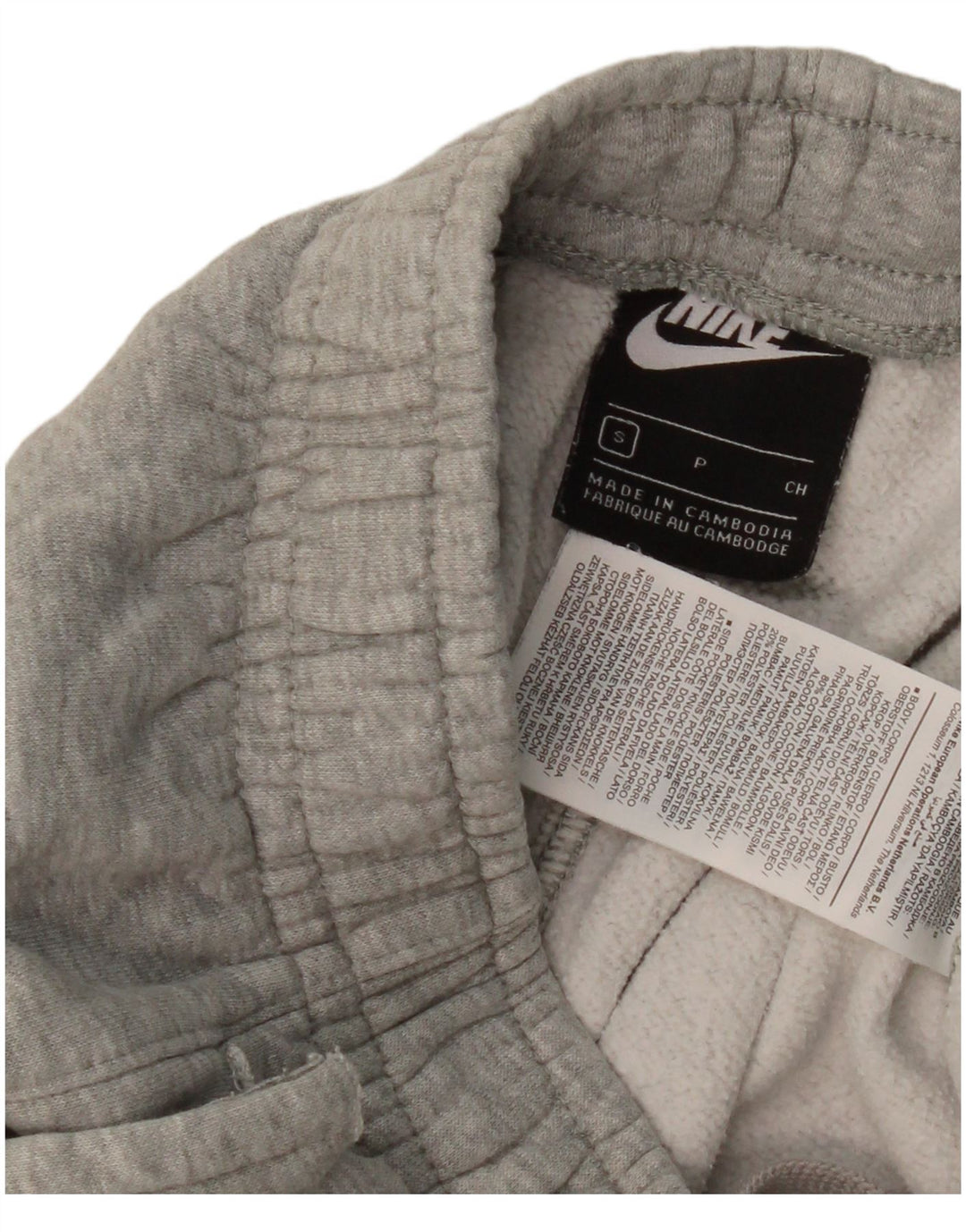 Calça de treino masculina Nike joggers pequeno algodão cinza