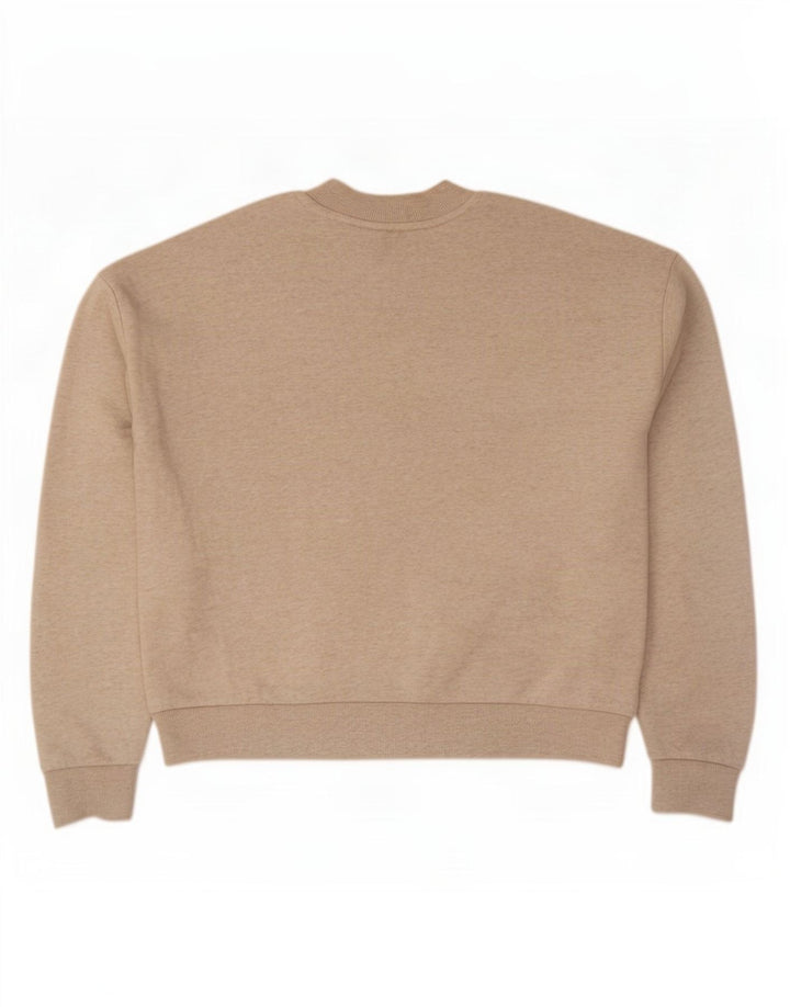 Kappa moletom feminino oversized jumper UK 14 algodão bege médio
