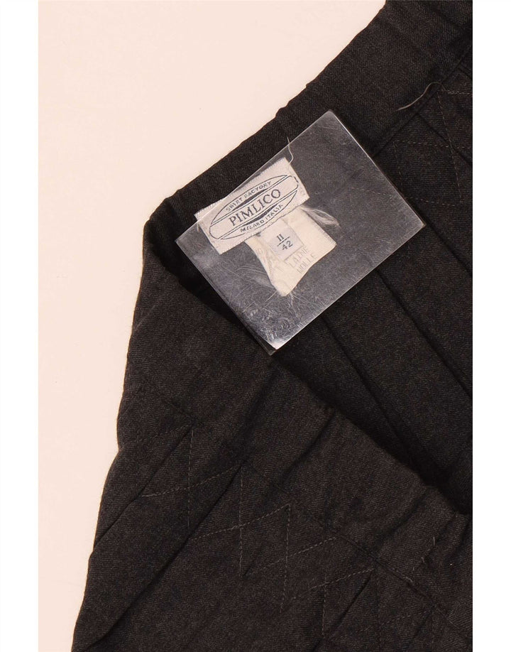 Vintage Womens Pleated Skirt IT 42 Medium W30  Grey Wool