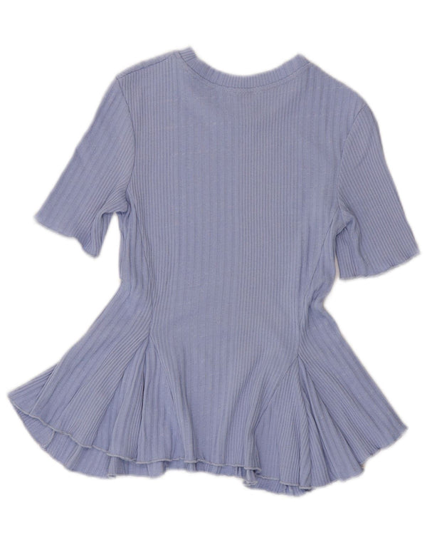 ZARA Womens Crop Top UK 8 Pequeno Roxo