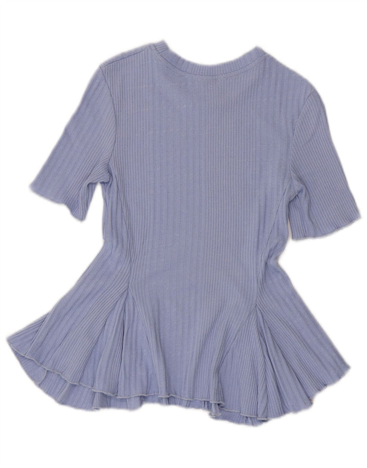 ZARA Womens Crop Top UK 8 Pequeno Roxo