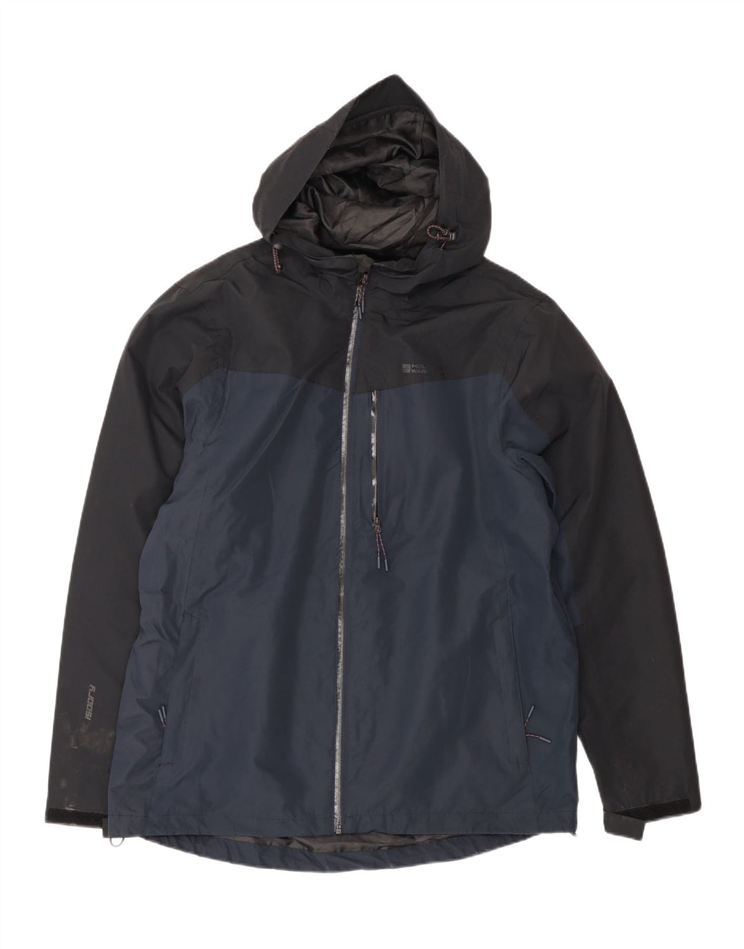 Jaqueta de chuva masculina Mountain Warehouse UK 40 grande bloco colorido azul marinho