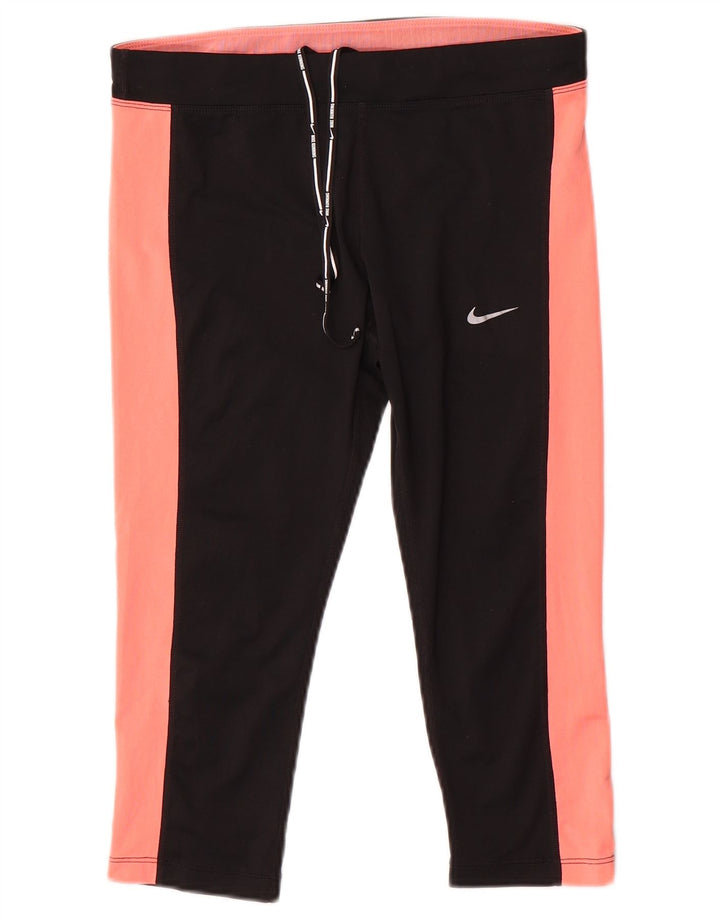 Leggings Nike Dri Fit Capri UK 14 Médio Preto Colourblock