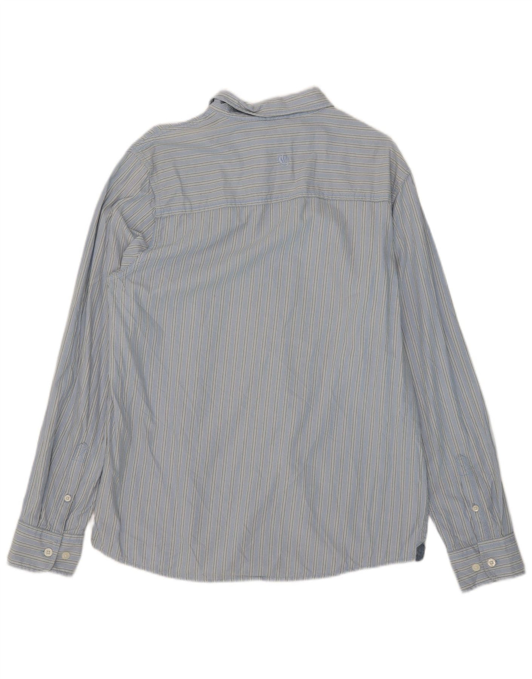 Camisa masculina Fat Face de algodão listrado azul médio