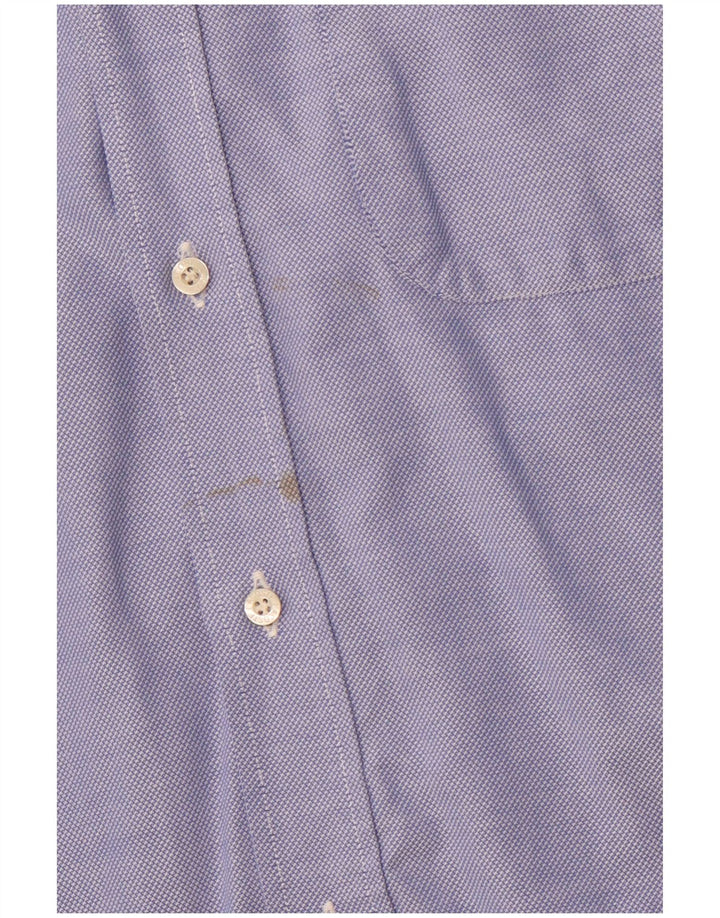 Camisa masculina de manga curta LACOSTE tamanho 41 grande algodão azul