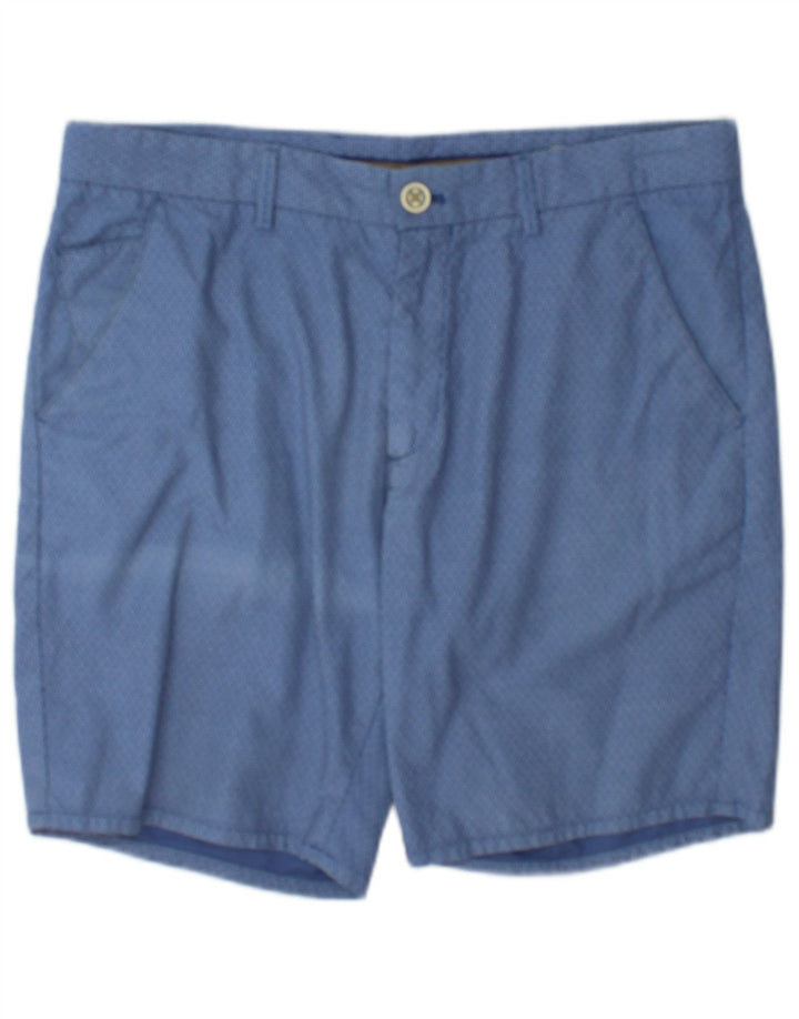 Massimo Dutti Mens Chino Shorts EU 40 Médio W31 Azul Algodão