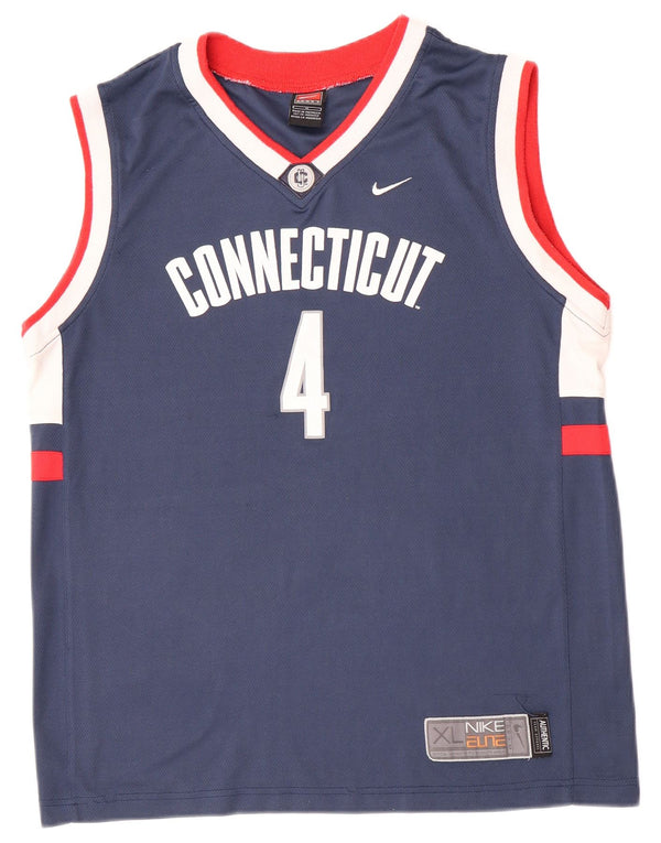 Colete gráfico Nike Boys UConn Huskies Top 13-14 anos XL azul marinho